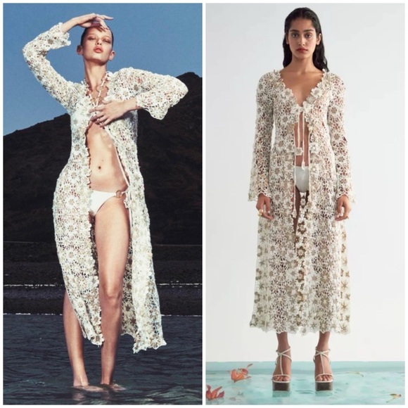 NWT CULT GAIA Ollie crochet-knit coverup SZ S - Picture 1 of 10